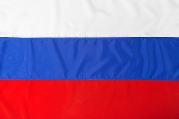 close up shot of wavy flag of Russia