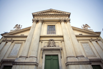 Facade of San Rocco church, Rome