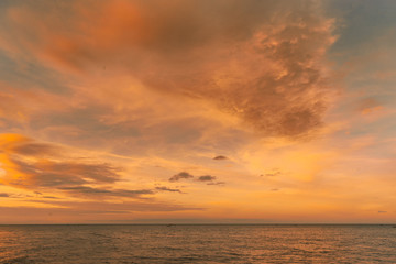 Fototapeta premium abstract scene of sunset time with orange filter