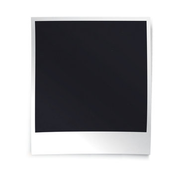 Instant blank photo template. Empty photo frame template. Retro