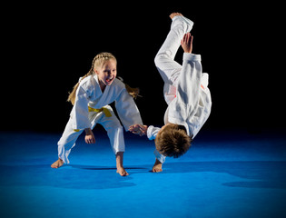 Children martial arts fighters
