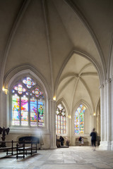Apse of Saint-Corentin Cathedral, town of Quimper, departament of Finistere, region of Brittany,...