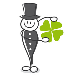 Stick Figure Series / Schornsteinfeger, Kleeblatt, Happy New Year