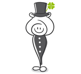 Stick Figure Series / Schornsteinfeger, Kleeblatt, Happy New Year