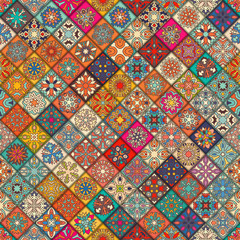 Seamless pattern. Vintage decorative elements. Hand drawn background. Islam, Arabic, Indian, ottoman motifs. Perfect for printing on fabric or paper.