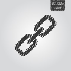Vector icon of Link concept in scribble style