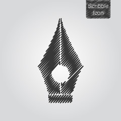 Vector icon of Pen tool in scribble style