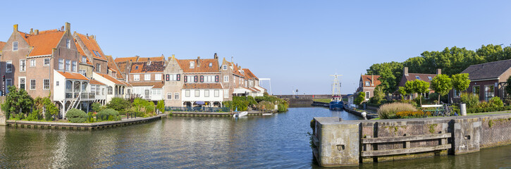 Fototapeta na wymiar Panoramafoto von Enkhuizen, Niederlande