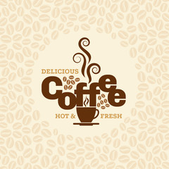 Coffee design template, creative vector
