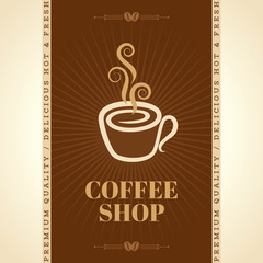 Coffee design template, creative vector