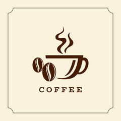 Coffee design template, creative vector
