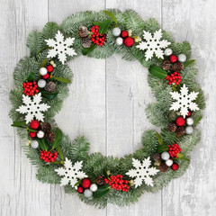 Christmas Snowflake Wreath