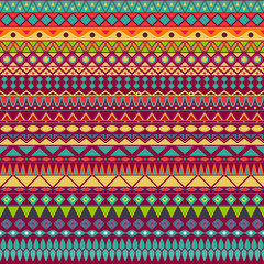 Colorful tribal vintage ethnic seamless pattern - 122982651