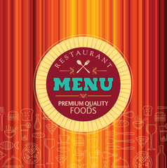 Restaurant menu card design.