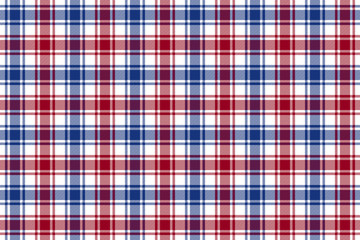 Red blue white check plaid texture seamless pattern background