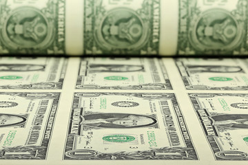 1 US Dollar uncut sheet