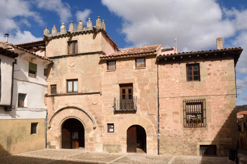 Fototapeta na wymiar El Donzel house (XIV-XVIth Century) in Siguenza, Guadalajara province, Castilla-La Mancha, Spain.