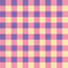 Subdued pink, purple and yellow seamless checkered background