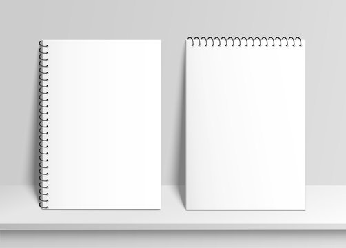 Blank spiral notebook mockup