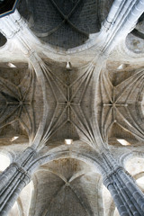 Gothic ceilings of San Pedro church, Garrovillas, Caceres, Spain