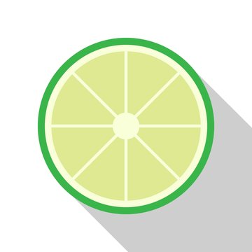 Lime flat icon on isolated transparent background.	