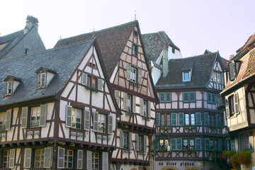 Old houses rue des Marchands in Colmar
