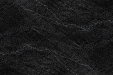 Naklejka na ściany i meble Dark grey black slate background or texture.