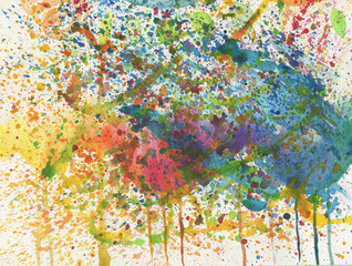 Abstract watercolor with blots
