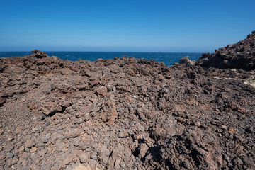 Malpais de Guimar, badlands volcanic landscape in Tenerife, Cana