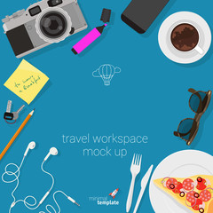 Flat design travel framework