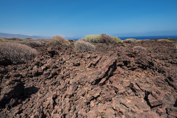 Malpais de Guimar, badlands volcanic landscape in Tenerife, Cana