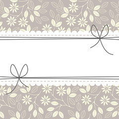 Beautiful lace frame with stylish floral background