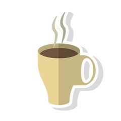 coffee mug icon. Coffe time drink breakfast and beverage theme. Isolated design. Vector illustration