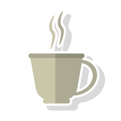 coffee mug icon. Coffe time drink breakfast and beverage theme. Isolated design. Vector illustration