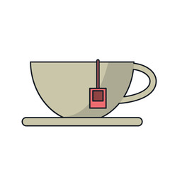 Tea cup icon. Tea time drink breakfast and beverage theme. Isolated design. Vector illustration