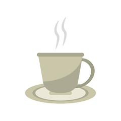 coffee cup icon. Coffe time drink breakfast and beverage theme. Isolated design. Vector illustration