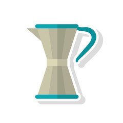 coffee pot icon. Coffe time drink breakfast and beverage theme. Isolated design. Vector illustration