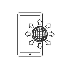 smartphone with seo icon vector illustration design