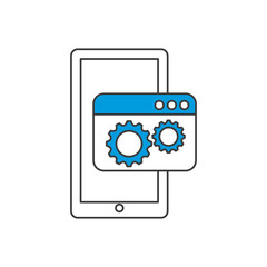 smartphone with seo icon vector illustration design