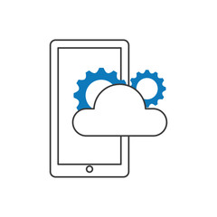 smartphone with seo icon vector illustration design