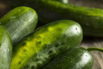 Raw Green Organic Cucumbers