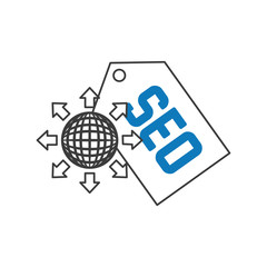 search engine optimization tag icon vector illustration design