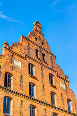 Obraz premium Traditional red brick stone house in Parchim