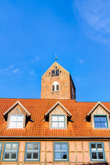 Evangelisch-lutherische Pfarrkirche St. Georgen in Parchim, Mecklenburg-Vorpommern in traditioneller roter Backstein-Architektur
