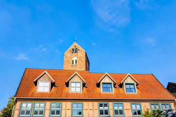 Evangelisch-lutherische Pfarrkirche St. Georgen in Parchim, Mecklenburg-Vorpommern in traditioneller roter Backstein-Architektur