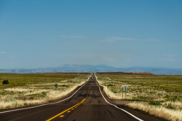 Straight road in Arizona