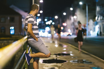 Hitting on women late at night