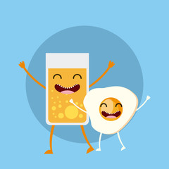 delicious and nutritive breakfast character vector illustration design