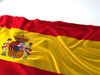 Fototapeta premium Waving spain Flag