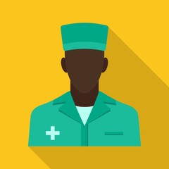 Doctor flat icon on isolated transparent background	